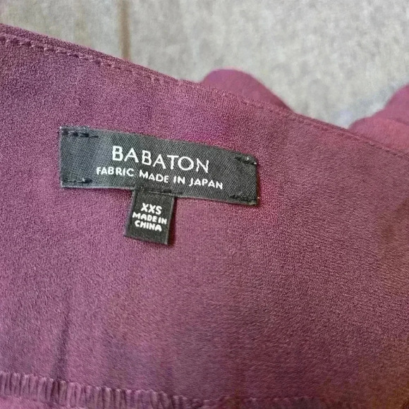 Aritzia Babaton Rodrigo Off-shoulder Top Burgundy Size XXS #025 - Picture 4 of 6